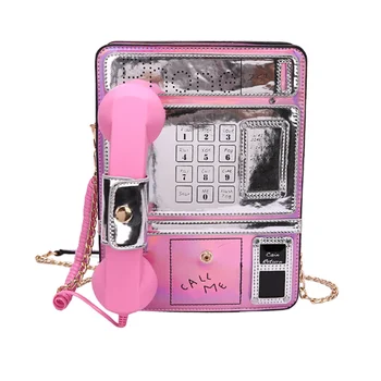  Torba Novi Stil Moderan model telefona Laserski gradijent Boje Pu Novčanik na lancu za djevojčice Torba preko ramena 2020 Torba preko ramena torbu za žene
