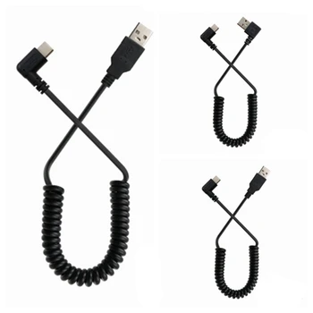  1 M 100 cm, 3 noge Растягивающийся USB-C, USB 3.1 tip c tip C Kut između muškaraca pod pravim kutom od 90 stupnjeva USB 2.0 A muški medusobno kabel za prijenos podataka kabel