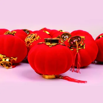  11 Kom./Br. Male Crvene Tradicionalni Kineski Lampioni, Mini-Izgled Svjetla za Festival/ Vjenčanja/ Zurke, Odmor Ukrasa Hotela