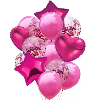  14 kom Set balona Buket Snop Konfete i balon sa Happy Birthday Гелиевые Vedra za tuširanje djeteta, Vjenčanje pribor