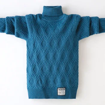  2021 Ins Novi Modni Zimski Džemper za dječake Tople Zimske Puloveri Puloveri s visokim воротом Odjeća za dječake