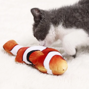  3D Modeliranje Ribe Igračke za mačke Oblik Ribe Mekani Jastuk Lutka Igračke za mačke Interaktivne darove Pliš Vokalne igračke za Žvakanje Proizvode za kućne ljubimce