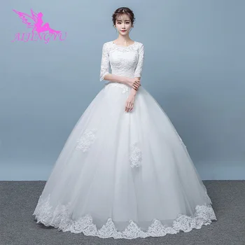  AIJINGYU 2021 2020 elegantan pojedinim novi vrući distribuira jeftino loptu haljina sa uvezivanje iza večernje haljine djeveruša vjenčanica WK381