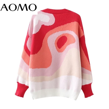  AOMO Za žene 2021 High street pletene Kardigan džemper s okruglog izreza Elegantne Ženske pulover velike veličine Šik vrhovima QW74A
