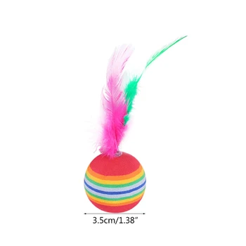  EVA Rainbow Loptu s blagom pjenom od Perja Baca Zabavna Interaktivna Igračka za Žvakanje