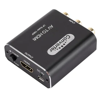  GRWIBEOU AV u HDMI konverter RCA HDMI 1080P RCA video i audio konverter, podrška Pogodan za TV/PC/ PS3/ STB/DVD Xbox