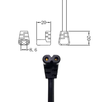 IEC 320 C7 Za SAD 2-pinski Kabel Za tv Samsung TCL, C7 Pod Pravim Kutom od 90 stupnjeva u Priključak Za produžni kabel 2Pin, 0,5 m/1 m/2 m