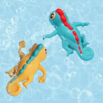  Igračka za bebe kupka Pudcoco Igračka za kupaonicu Gušteri sa živim bojama Mehanički dizajn Donjeg Šljiva Bazen Alat