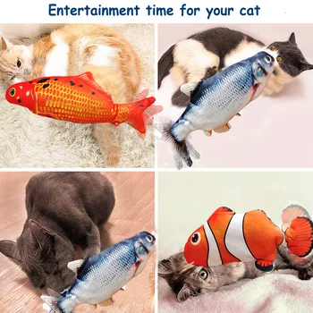  Igračka za mačke Riba je Zabavno Simulacija Ribe USB Električna Punjenje Interaktivne Igračke za mačke Kreće Виляющие Mačke Žvakanje Igračke za griženje Дропшиппинг Kućni ljubimac