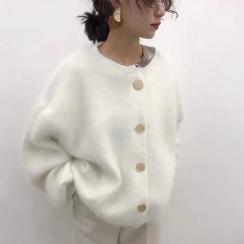  Jesen 2021 Ženska odjeća veličine Ženski veste Jesen Vintage Besplatan Zimski džemper Pletene ženski kardigan Pletene na zakopčane Maxi