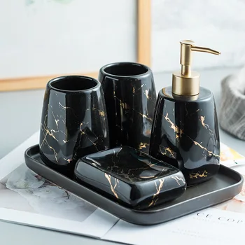  Kreativni Keramički Set za kupaonicu Potrepštine za kupaonicu Šalica za ispiranje usta Držač četkica za zube Sapun Dozator sapuna Pribor za kupaonice