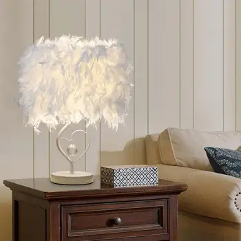  Moderna Stolna Svjetiljka za čitanje, Noćni Dnevni boravak u obliku srca Pero Crystal lampe Spavaća soba lampe lampe za čitanje