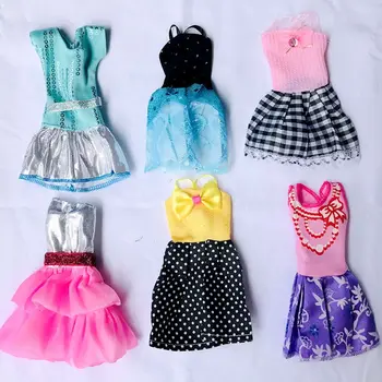  Najnoviji Moderan haljinu Za Lutku 6 Identitet /Lot Dječje Igračke, Odjeća i Pribor Za Barbie DIY Dječja Igra Dar na Božićni party