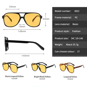  Nove Muške Naočale za noćni vid Ženske sunčane naočale sa žutim staklima anti-glare Naočale za noćnu vožnju Sunčane naočale UV400 Oculos