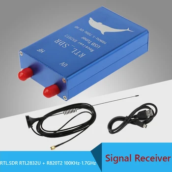  Prijenosni Radio RTL-SDR USB tuner Prijemnik RTL2832U+R820T2 100 khz-1,7 Ghz UHF VHF HF RTL.SDR USB Plavi Kit prijemnika prijemnik