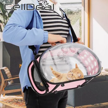  Prozirni Mačji ruksak, torbu za nošenje mačića i štenaca, Sklopivi Prozračna Mali pas, Mačka, Svemirska kapsula, Kavez, Proizvode za kućne ljubimce