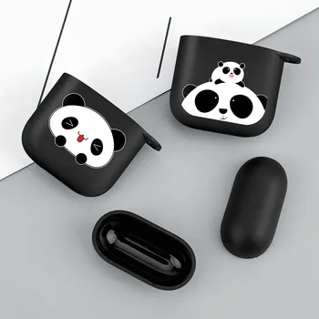  Silikonska kapa za slušalice Airpods 1/2 Slatka Panda Prekrasan Crni Soft Zaštitnik Fundas Airpods 3 Poklopac zračni Jastuk za punjenje