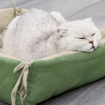  Slatka Mačka krevet Topli Tepisi za kućne ljubimce Udoban jastuk za ležaljki za mačkica Mačka Kuća je Vrlo Blaga Mali Tepih za pse Torba za periva mjesta Špiljskog mačke