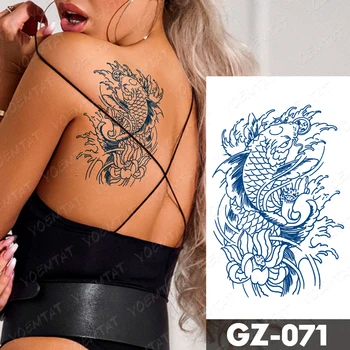  Sok Izdržljiva Vodootporna Privremena Tetovaža Naljepnica Japanske Gejše Mačevalac Samuraj Cvijeće Flash Tetovaža Body Art Tinte Lažne Tetovaže