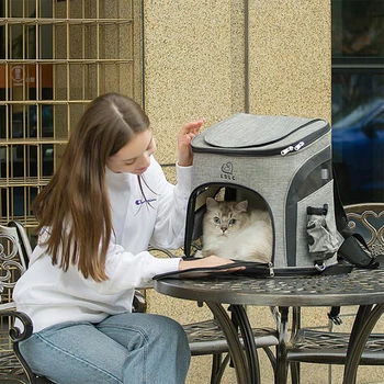  Torbe za nošenje kućne mačke Prozračna Prometnih Ulica, Višenamjenski Naprtnjače za male pse Mače Prijenosna torba za nošenje mačke