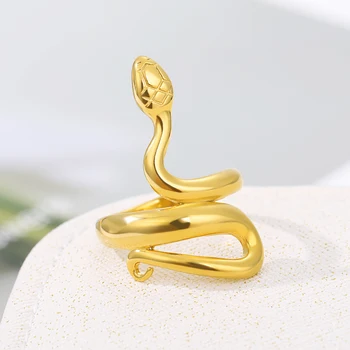  Vintage Prsten-zmija Za žene Od Nehrđajućeg Čelika Zlato Punk u obliku Zmije Prsten za životinje Djevojka Estetski Moda Boho Nakit veleprodaja