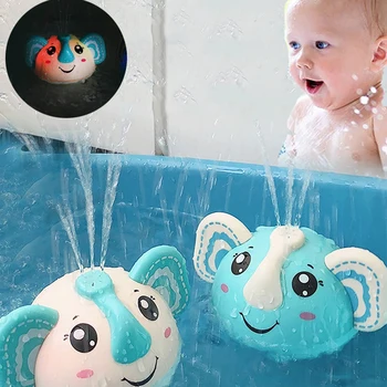  Zabavne Dječje Igračke za kadu Prskanje Vode Tuš kada Za Kupanje, Ljetni Su Igračke za kupanje za djecu Električni Slon sa Svjetlom Poklon za Rođendan