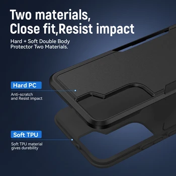  Šok-dokaz Dvostruka Zaštitna torbica za Samsung Galaxy S22 Ultra S 22 Plus S21 FE S20 Mat navlaka za sjedalo Samsung S22 5G